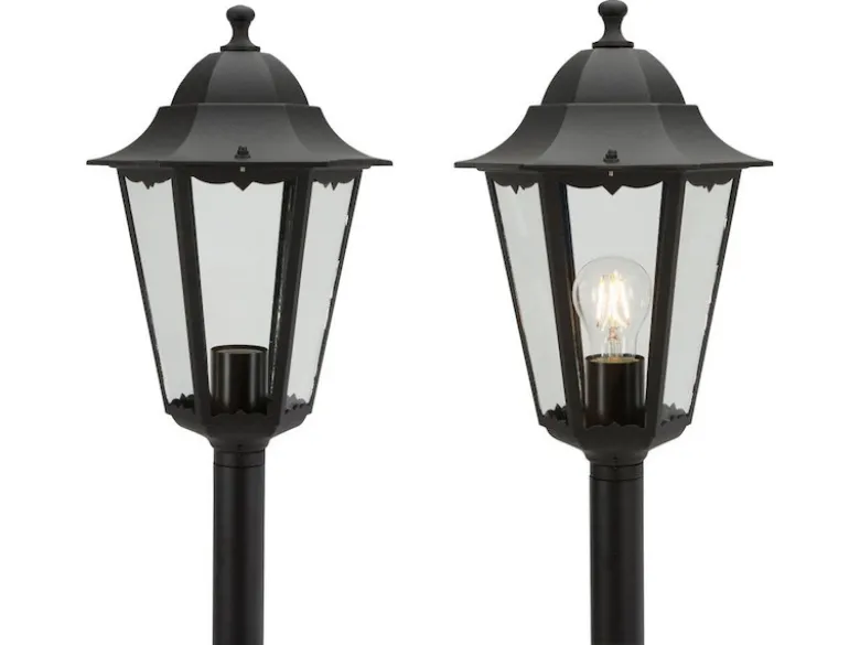 Wegeleuchte CLASSICO Gartenlaterne im Landhausstil, Schwarz, Höhe 125cm