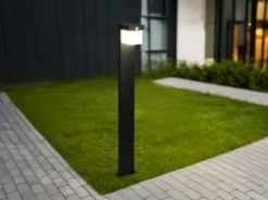 Wegeleuchte COLOMBO mit Solar und Strom, Hybrid mit Bewegungsmelder H: 100cm