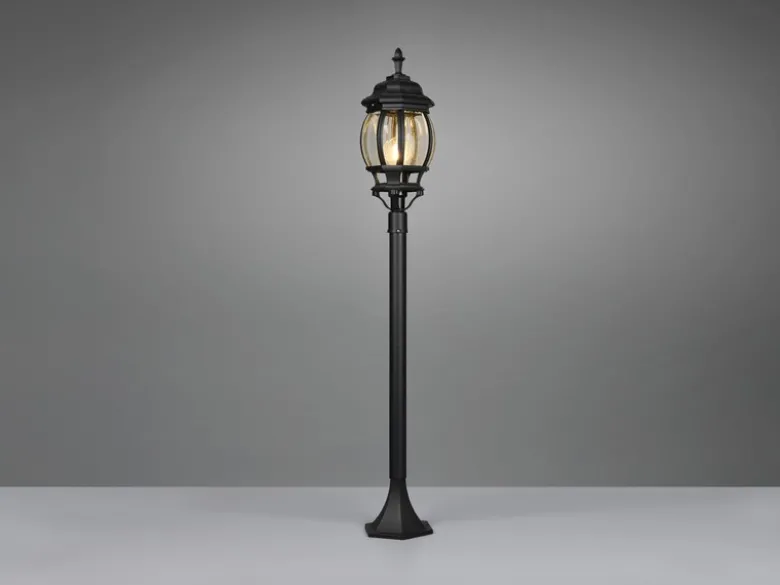 Wegeleuchte ELVO nostalgische Laterne, Aluminium Schwarz Höhe 100cm