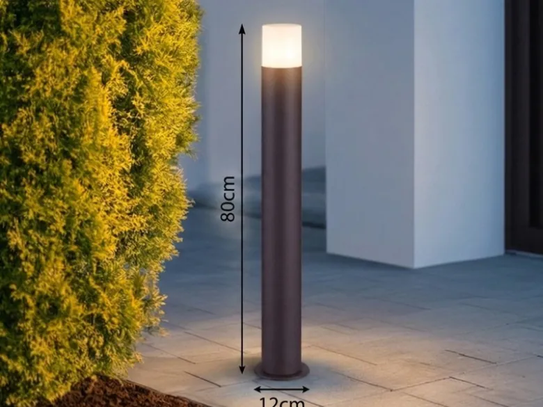 Wegeleuchte HOOSIC aus Aluminium in Rostoptik E27, Höhe 80cm