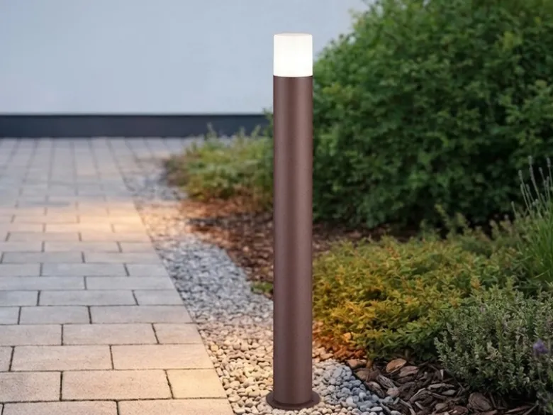 Wegeleuchte HOOSIC aus Aluminium in Rostoptik E27, Höhe 80cm