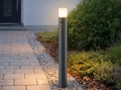 Wegeleuchte HOOSIC mit Bewegungsmelder in Anthrazit E27, Höhe 80cm