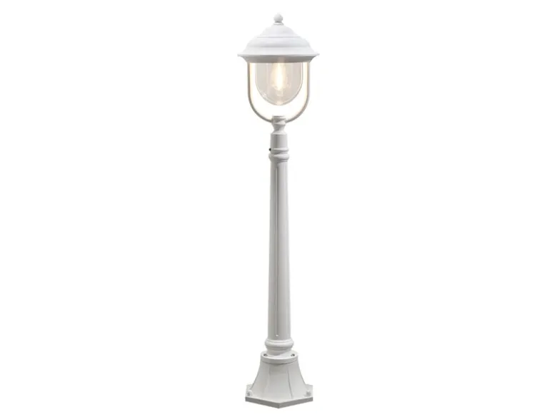 Wegeleuchte PARMA Gartenlaterne im Landhausstil, Weiß Höhe 118cm