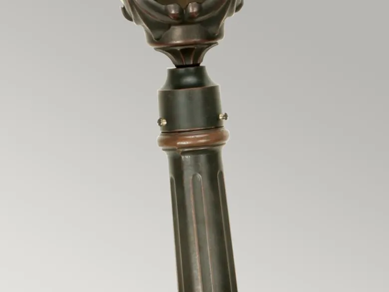 Wegeleuchte PHILADELPHIA Jugendstil mit Amberglas, Höhe 117cm