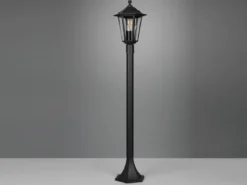 Wegeleuchte PIENZA Laterne aus Aluminium Schwarz, Höhe 100cm