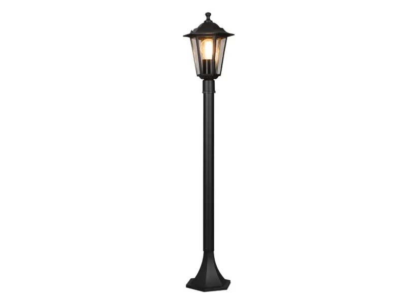 Wegeleuchte PIENZA Laterne aus Aluminium Schwarz, Höhe 100cm