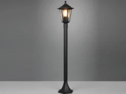 Wegeleuchte PIENZA Laterne aus Aluminium Schwarz, Höhe 100cm