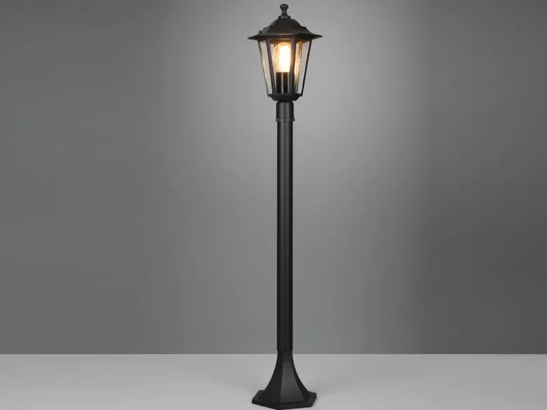 Wegeleuchte PIENZA Laterne aus Aluminium Schwarz, Höhe 100cm