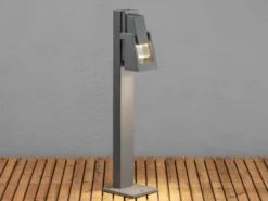 Wegeleuchte POTENZA, Aluminium anthrazit, GU10-Sockel, Höhe 100 cm, IP54