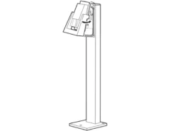 Wegeleuchte POTENZA, Aluminium anthrazit, GU10-Sockel, Höhe 100 cm, IP54