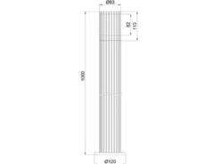 Wegeleuchte VOLGA Aluminium Anthrazit, für Reihenschaltung geeignet, Höhe 100cm