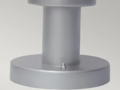 Wetterfeste Sockelleuchte HELSINGOR aus Edelstahl, Silber Höhe 30,5cm