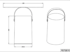 Wiederaufladbare Akku LED Tischleuchte ARUBA mit Farbwechsel, Höhe 20cm