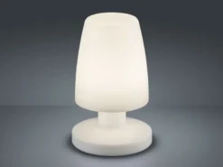 Wiederaufladbare LED Außentischleuchte 2er SET AKKU & USB Anschluß Höhe 20cm