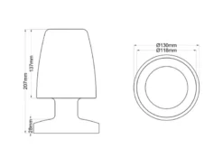 Wiederaufladbare LED Außentischleuchte 2er SET AKKU & USB Anschluß Höhe 20cm
