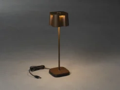 Wiederaufladbare LED Outdoor Tischleuchte NICE dimmbar in Rostoptik, Höhe 36cm