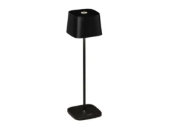 Wiederaufladbare LED Outdoor Akku Tischleuchte CAPRI dimmbar Schwarz, Höhe 36cm