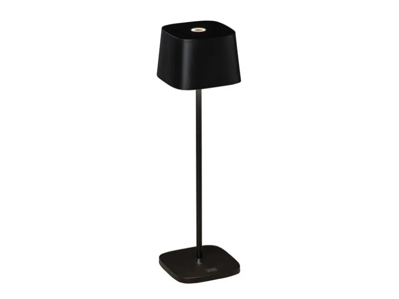 Wiederaufladbare LED Outdoor Akku Tischleuchte CAPRI dimmbar Schwarz, Höhe 36cm