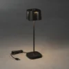 Wiederaufladbare LED Outdoor Tischleuchte NICE dimmbar in Schwarz, Höhe 36cm