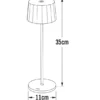 Wiederaufladbare LED Outdoor Akku Tischleuchte POSITANO dimmbar Schwarz, H: 35cm