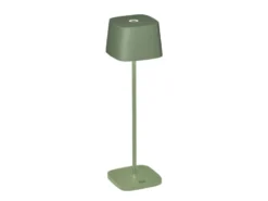 Wiederaufladbare LED Outdoor Akku Tischleuchte CAPRI dimmbar Grün, Höhe 36cm