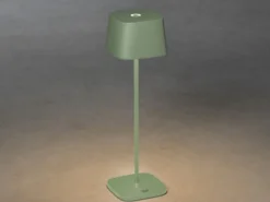 Wiederaufladbare LED Outdoor Akku Tischleuchte CAPRI dimmbar Grün, Höhe 36cm