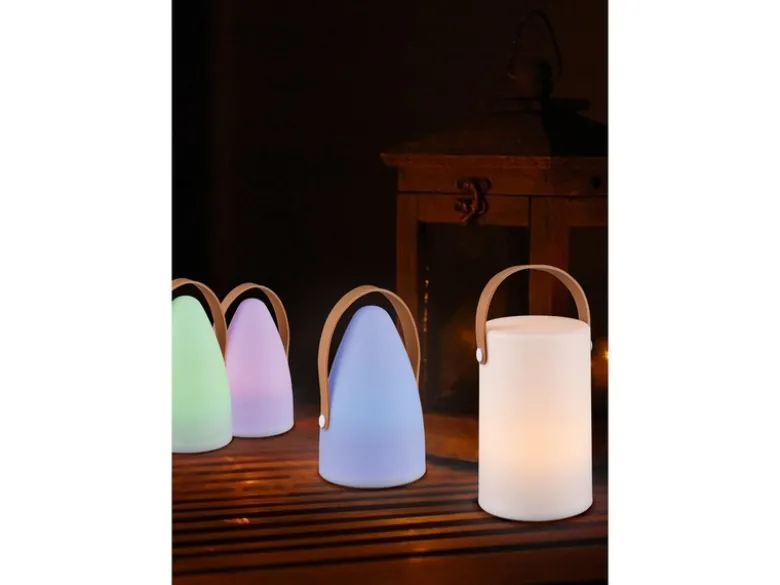 Wiederaufladbare LED Tischleuchte 2er SET Farbwechsel, Akku, USB Höhe 20cm