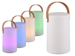 Wiederaufladbare LED Tischleuchte 2er SET Farbwechsel, Akku, USB Höhe 20cm