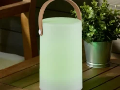 Wiederaufladbare LED Tischleuchte 2er SET Farbwechsel, Akku, USB Höhe 20cm