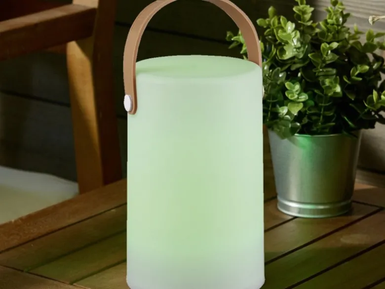 Wiederaufladbare LED Tischleuchte 2er SET Farbwechsel, Akku, USB Höhe 20cm