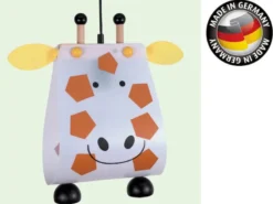 Witzige Kinderzimmerlampe tierisch leuchtende Pendelleuchte GIRAFFE