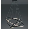WIZ LED Pendellleuchte AARON Anthrazit mit Fernbedienung, Ø 80cm