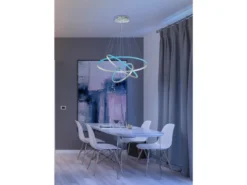 WIZ LED Pendellleuchte AARON Anthrazit mit Fernbedienung, Ø 80cm