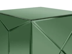 Würfel Beistelltisch 3er Set mit Spiegelglas, Höhe 40cm