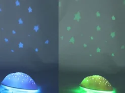 2 x LED Nachtlicht SOLAR HEART projiziert Herzen/Sterne mit Solar/USB aufladbar