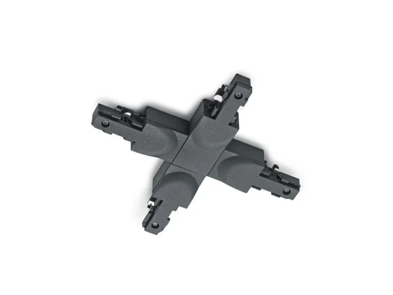 X-Verbinder Schwarz für 2-Phasen Schienensystem DUOline