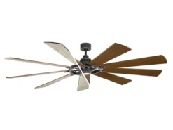 XXL Deckenventilator GENTRY mit Licht & wendbaren Flügeln in 2 Dekoren, Ø 216cm