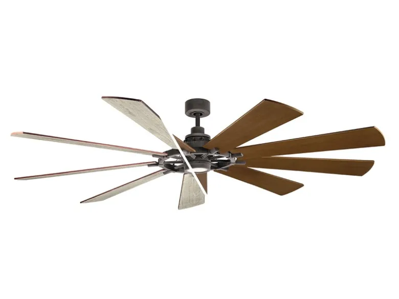 XXL Deckenventilator GENTRY mit Licht & wendbaren Flügeln in 2 Dekoren, Ø 216cm