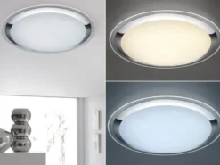 XXL LED Deckenleuchte MIKO Lichtfarbe & Dimmer per Fernbedienung, Ø 85cm