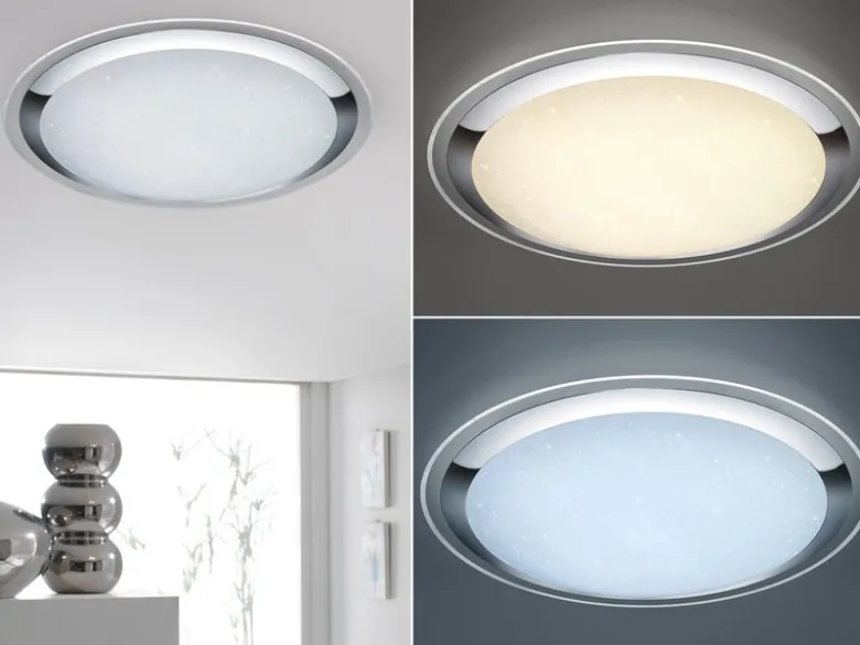 XXL LED Deckenleuchte MIKO Lichtfarbe & Dimmer per Fernbedienung, Ø 85cm