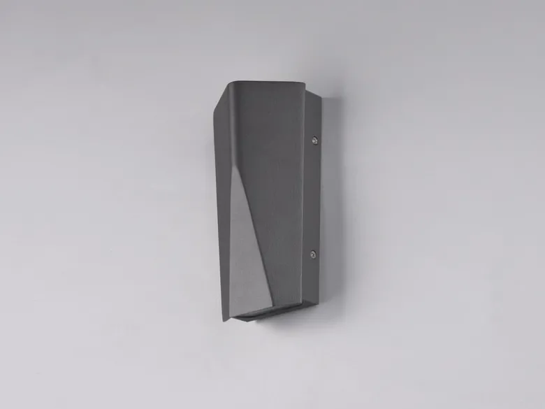 Zeitlose Up & Down LED Außenwandleuchte TAY aus Aluminiumguss in Anthrazit eckig